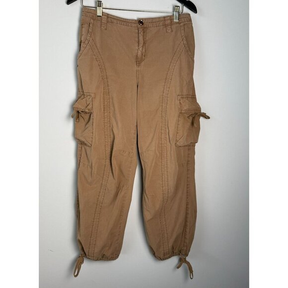 Anthropologie Cargo Pants Tactical Utility Tan Size 27 Gorpcore Granola Girl - Picture 2 of 11